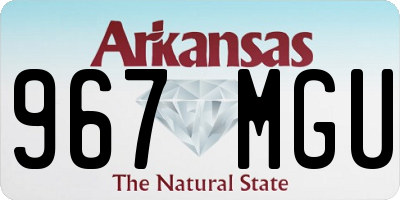 AR license plate 967MGU