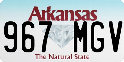 AR license plate 967MGV