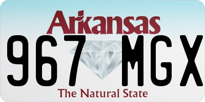 AR license plate 967MGX