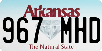 AR license plate 967MHD