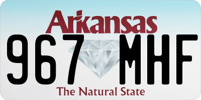 AR license plate 967MHF