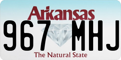 AR license plate 967MHJ