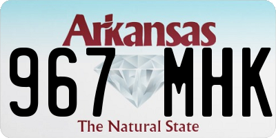 AR license plate 967MHK