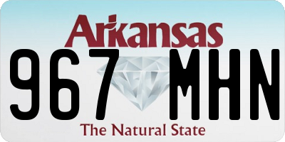 AR license plate 967MHN