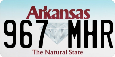 AR license plate 967MHR