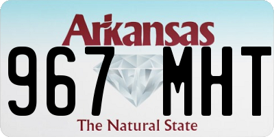 AR license plate 967MHT