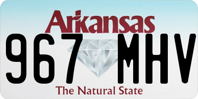 AR license plate 967MHV