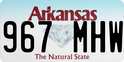 AR license plate 967MHW