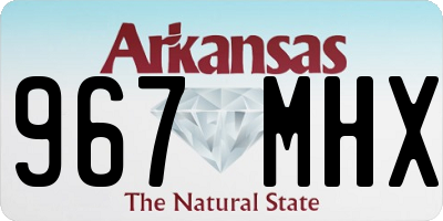 AR license plate 967MHX