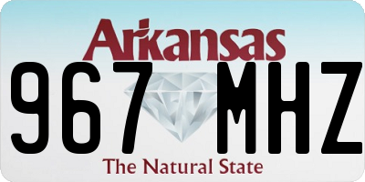 AR license plate 967MHZ