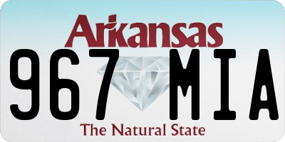 AR license plate 967MIA