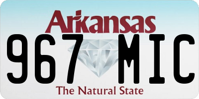 AR license plate 967MIC