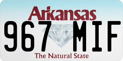 AR license plate 967MIF