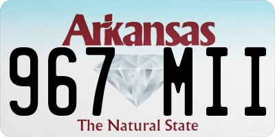 AR license plate 967MII