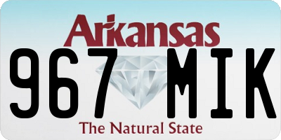 AR license plate 967MIK