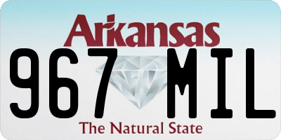 AR license plate 967MIL