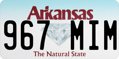AR license plate 967MIM