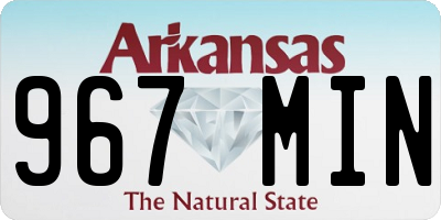 AR license plate 967MIN