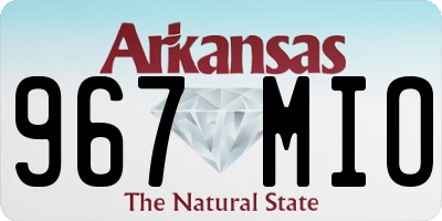AR license plate 967MIO
