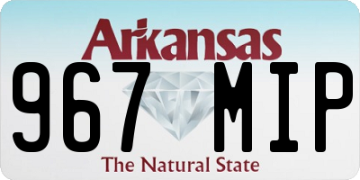 AR license plate 967MIP