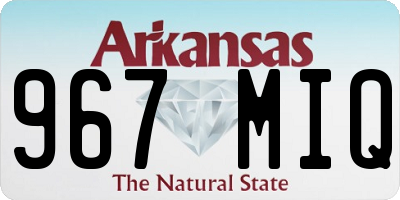 AR license plate 967MIQ