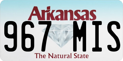 AR license plate 967MIS
