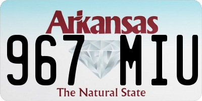 AR license plate 967MIU