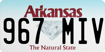 AR license plate 967MIV