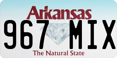 AR license plate 967MIX