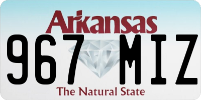 AR license plate 967MIZ