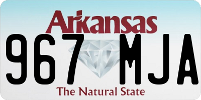 AR license plate 967MJA