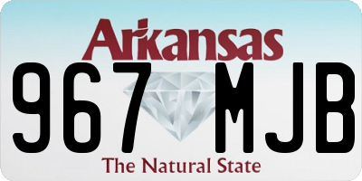 AR license plate 967MJB