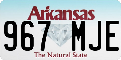 AR license plate 967MJE