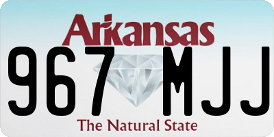 AR license plate 967MJJ