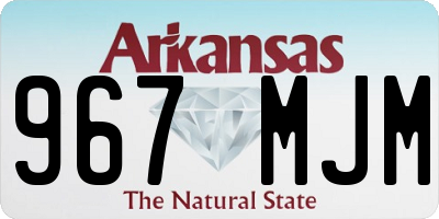 AR license plate 967MJM