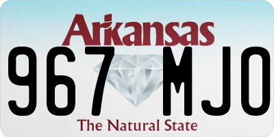 AR license plate 967MJO
