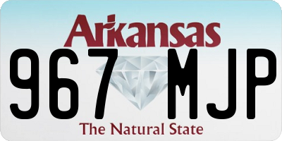 AR license plate 967MJP
