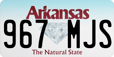 AR license plate 967MJS