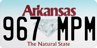 AR license plate 967MPM