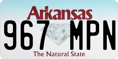 AR license plate 967MPN