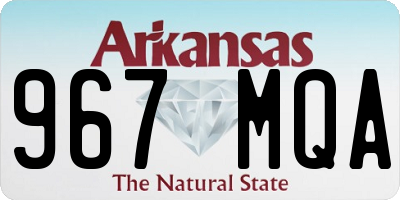 AR license plate 967MQA