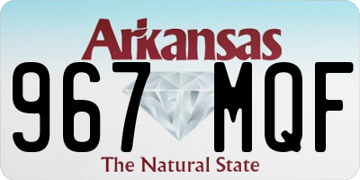 AR license plate 967MQF