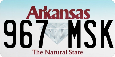 AR license plate 967MSK