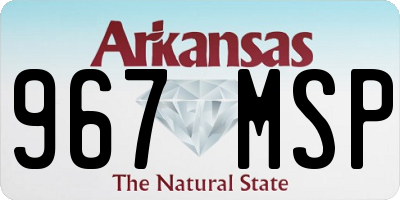 AR license plate 967MSP