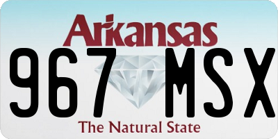 AR license plate 967MSX