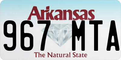 AR license plate 967MTA