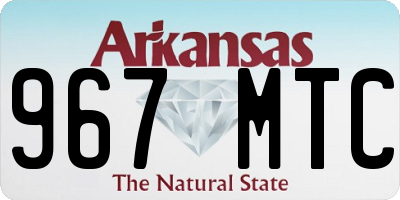 AR license plate 967MTC