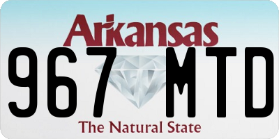 AR license plate 967MTD