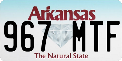 AR license plate 967MTF