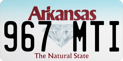 AR license plate 967MTI